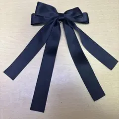 黒リボン ピン バレッタ