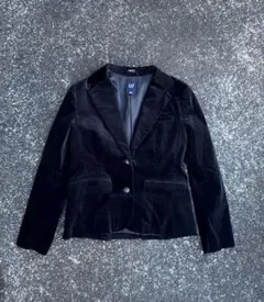 大特価 OLD GAP 00s 美品 ベロア テーラードジャケット ブラック