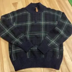 ポロ・ラルフ・ローレン ネイビー系チェック セーター