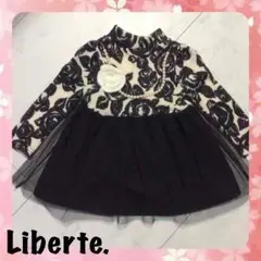 最終SALE‼️フォーマル♡パールネックレス付チュールワンピ【韓国子供服】90