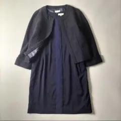 美品amherst＋CROLLA セレモニースーツ　ノーカラーツイードジャケット