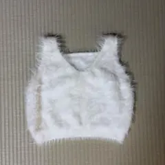 トップス　ニットベスト　白