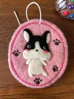 フレンチブルドッグ❣️ミニタペストリー　犬　雑貨　飾り　羊毛フェルト　プレゼント