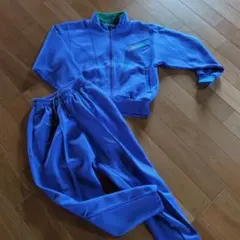 青 ジャージ上下セット スポーツウェア