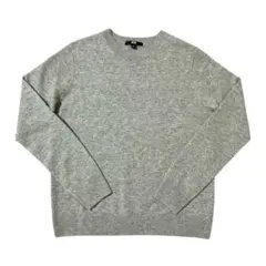 ユニクロ　カシミヤクルーネックセーター　グレー　L
