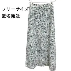 フリークスストア 小花柄フレアスカート グリーン 緑 ポリエステル 総柄 夏服