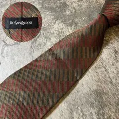 MSE1496 YVES SAINT LAURENT ブラウン ストライプ