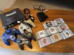 Nintendo 64 本体 コントローラー3台 ゲーム8本セット