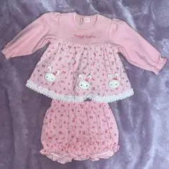 メゾピアノ うさぎ刺繍 セットアップ　SSサイズ