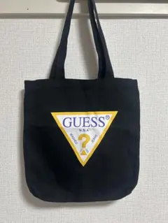GUESS トライアングルロゴ トートバッグ 黒のサムネイル