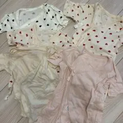 バースデイ Cottoli コンビ肌着・短肌着セット50-60cm