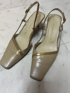 リズ・ラフィーネ　Riz raffinee サンダル　パンプス　23㎝　ベージュ