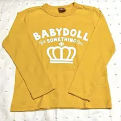 【匿名配送】ベビードール　カットソー　長袖　イエロー　BABY DOLL　130
