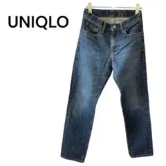 【美品】UNIQLO ユニクロ　ストレートデニム ライトブルー M 定番　人気