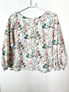 ナチュラルビューティーベーシック✖️リバティ◇ 7分袖丈 M 美品