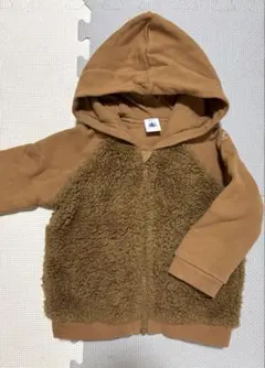 プチバトー　ボア付きフードパーカー　18m/81cm