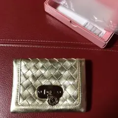 JAYRO ゴールド 名刺入れ 編み込みデザイン