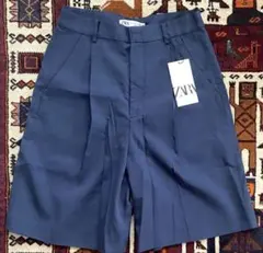 【新品！タグ付き】ZARA ザラ ショートパンツ ネイビー S
