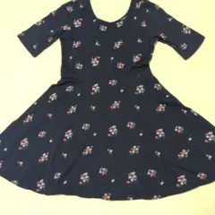 OLD NAVY 花柄ネイビー ワンピース M