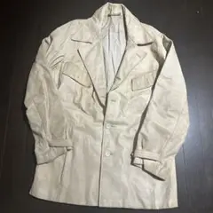 初期タグオールドLOEWE ベージュ テ　レザージャケットふ