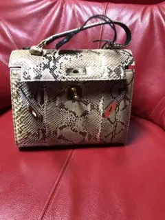 ⭐️新品⭐️ADMJスネークレザー/ビーズ刺しゅうスクエアショルダー 