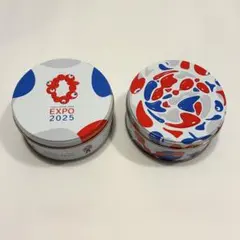 EXPO 大阪万博 ミャクミャク ミニゴーフル 空き缶 2個セット 小物入れ