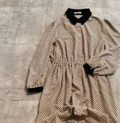 レトロ 秋冬 ドッド柄ワンピース OLIVE des OLIVE
