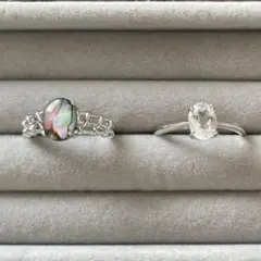 アバロンシェル（あわび貝）　水晶　指輪　まとめ売り