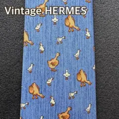 90s HERMES エルメス アヒル柄 ネクタイ 7595 SA フランス製