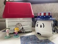 SNOOPY・ゴミ箱　マグカップ　フィギュアセット