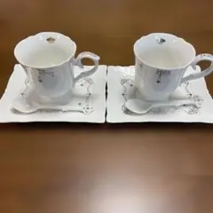 Ballerine⭐︎陶器製カップとソーサーセット（2個）