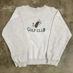 80〜90年代 GOLFゴルフ 刺繍プリント スウェット USA製 L