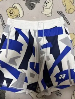 ヨネックス バドミントンパンツ 青 幾何学模様 YONEX テニス バドミントン ハーフパンツ 幾何学模様 柄パン 青 - メルカリ