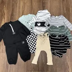 ベビー服 まとめ売り 8点セット 新生児〜9ヶ月 ロンパース セットアップ
