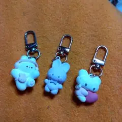 クマとウサギのシリコンストラップ3個セット beco+81