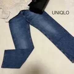 UNIQLO 値下げ　ストレートデニムジーンズ 24インチ　ゆったりカジュアル