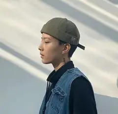 帽子 メンズ カーキ ツバなし フィッシャーマンキャップ メンズ ロールキャップ