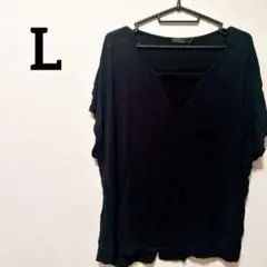 アメリカ古着　ブラックTシャツトップス　薄手