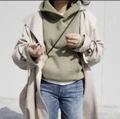 TODAYFUL トゥデイフル　ヘビーコットンスウェットパーカー　オリーブのサムネイル