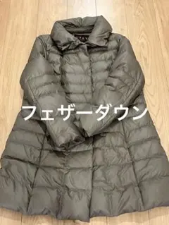 【ダウンジャケット】アウター　フェザーダウン　中綿　暖かい　ゆったりサイズ