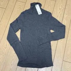 【GU】ストレッチリブタートルネックT(長袖)(ウォーム)