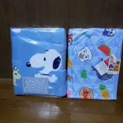 スヌーピーのブランケットとアンパンマンのお昼寝敷バッド