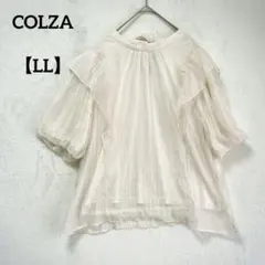 COLZA 【LL】半袖ブラウス クリーム フリル　コルザのサムネイル