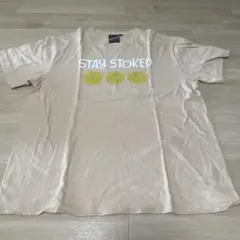 BEAMS T STAY STOKED Tシャツ Lサイズ ベージュ
