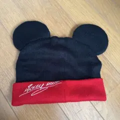 ディズニー　ミッキーマウス 耳付きニット帽