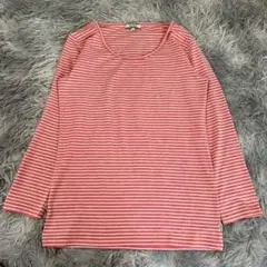 美品✨【AIGLE】ボーダー Tシャツ (S) 総柄 カジュアル インナー