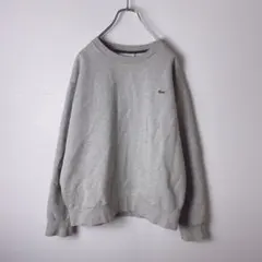 ラコステ　裏起毛　ワンポイント刺繍　トレーナー　スウェット　メンズ　古着のサムネイル