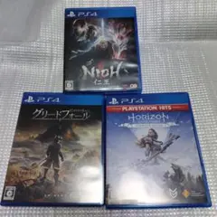 PS4 3枚セット　仁王　グリードフォール　Horizon zero dawn