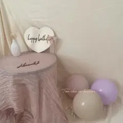 淡色　ナチュラル　ハーフバースデー　装飾　かわいい　おしゃれ　風船　誕生日　飾り