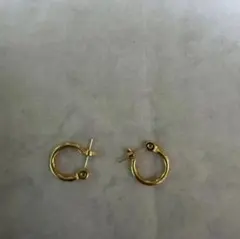 K18ゴールド フープピアス